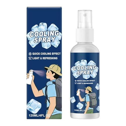 Spray refrescante, con efecto de enfriamiento rápido, 120 ml, spray diario para control de olores, niebla facial hidratante, portátil y apto para viajes, para deportes, yoga, correr, picnics, días de
