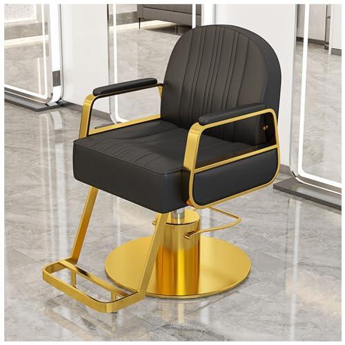 Silla de salón hidráulica ajustable giratoria de 360°, silla multifuncional para champú para peluquería, diseño con soporte en T