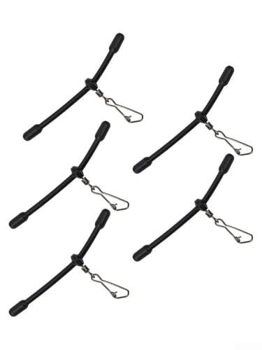 Vasiumic 5 separadores de pluma de alimentación de pesca con broches, conector antiequilibrio para traza de señuelo, compatible con aparejos de cebo suave y plataforma de plomo, 7 (7 cm)