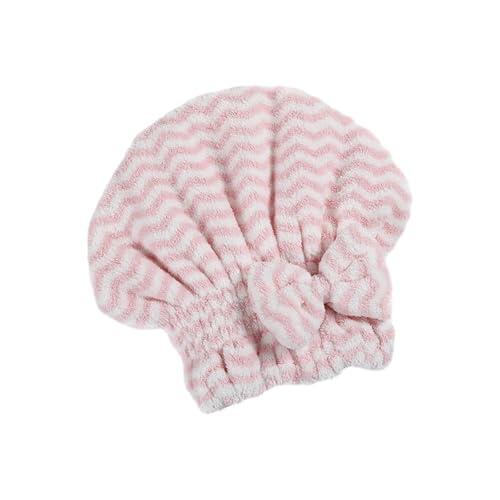 MuchLuckystar Toalla Turbante de Microfibra Absorbente para Mujer, Secado Rápido, Elástica, Ducha, Gimnasio, Viajes, Textura Suave, Paño para Secar el Cabello, Rosa