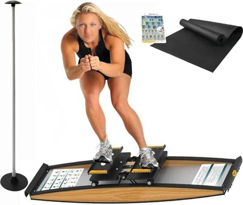 Joyfitness Ski Machine, Máquina De Esquí De Interior, Máquina Ski Erg, Resistencia Ajustable De 0 a 100 Kg, Capacidad De Carga De 150 Kg, Entrenamiento Completo De Musculación y Cardio