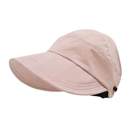 Sombrero de sol para mujer con apertura trenzada, borde ancho, UPF 80, plegable, para senderismo y viajes, #015, Talla única