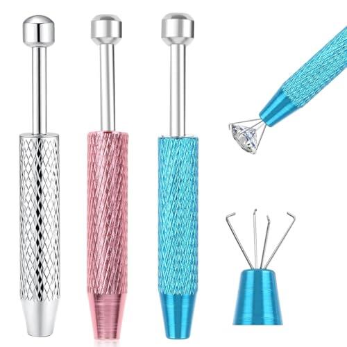 GXGM 3 Piezas de piercing con bola giratoria con 4 garras, herramienta de recogida de joyas para la fabricación de joyas, bola de piercing