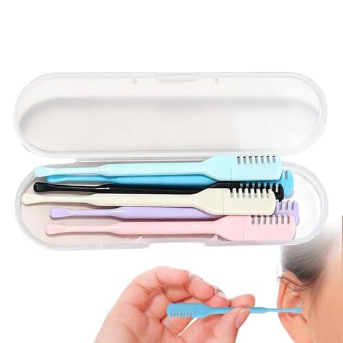 Cortapelos de nariz – 6 piezas, diseño manual de doble cara para un afeitado seguro y preciso, protección de acero inoxidable con rotación de 360°, recortador de nasal para viajes y hogar