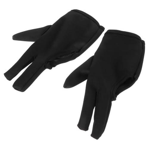 HAKIDZEL Guantes Térmicos Resistentes al Calor para Peluquería Diseño de 3 Dedos, Protección para Manos, Tela Negra, 2 Piezas para Uso Profesional y Personal