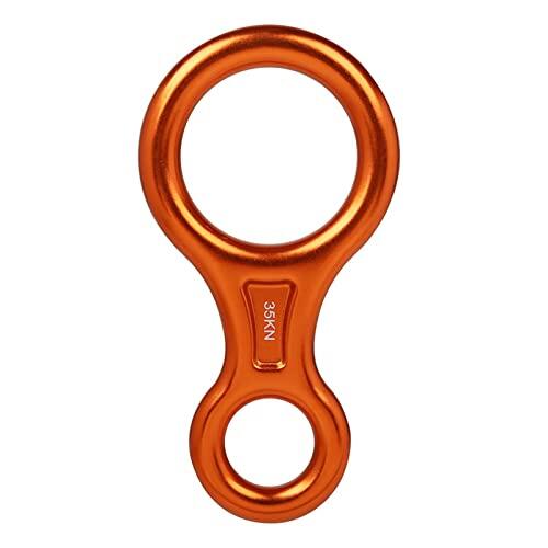 Jenivaint Equipo de Descenso, Aseguramiento y Rápel en Forma de 8 Equipo de Escalada de Aleación Dispositivo de Rápel para Escalada en Roca Al Aire Trabajo Aéreo de Rescate Descenso en Forma de 8,