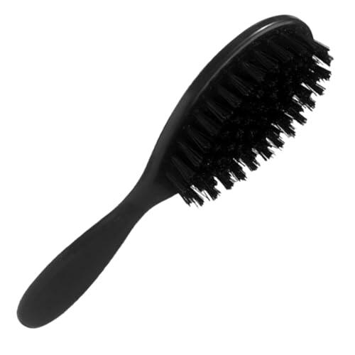 KICHOUSE Cepillo para Barba Retro Pequeño Cerdas Flexibles, Material Abs y Nylon, Diseño Ergonómico para Cabello Desmenuzado en Salones de Peluquería