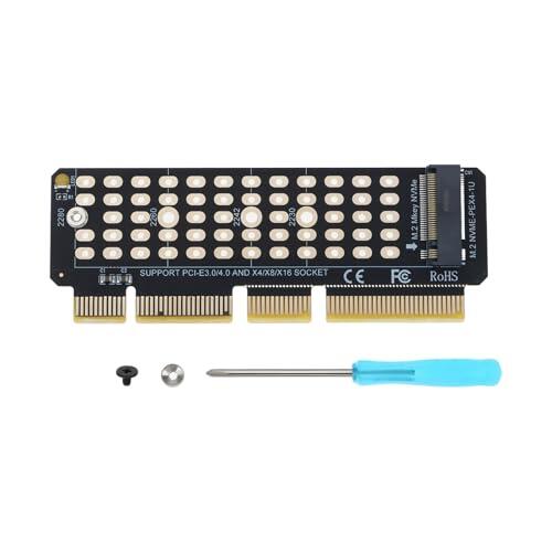 eMagTech Tarjeta Adaptadora m.2 nvme a pcie 4.0 m Key para ssd nvme 2230 2242 2260 2280 en Ranura pci Express x4 x8 x16