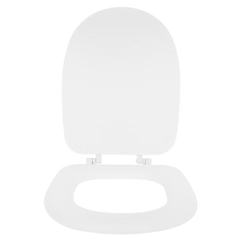 CALLARON Asiento de Instalar Blanco de de Inodoro U en Eva Acolchado Cómodo y Fácil Diseño Clásico Forma para Baño Doméstico y Mayores
