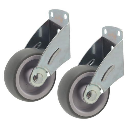 SYLEN 2 ruedas inferiores de puerta corredera de 5 cm para puertas con bisagras de madera (gris)