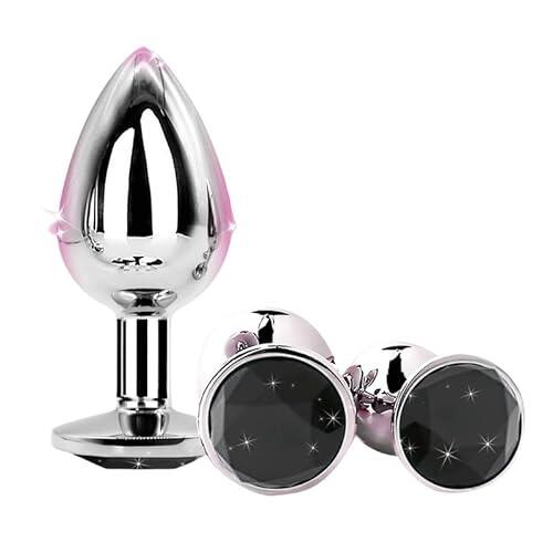 ZeeKoug Material de Plata, Negro, un Conjunto de Tres Herramientas de Entrenamiento y Masaje, Base Circular, Accesorios para el hogar, Gimnasio Interior, Regalo de Pareja