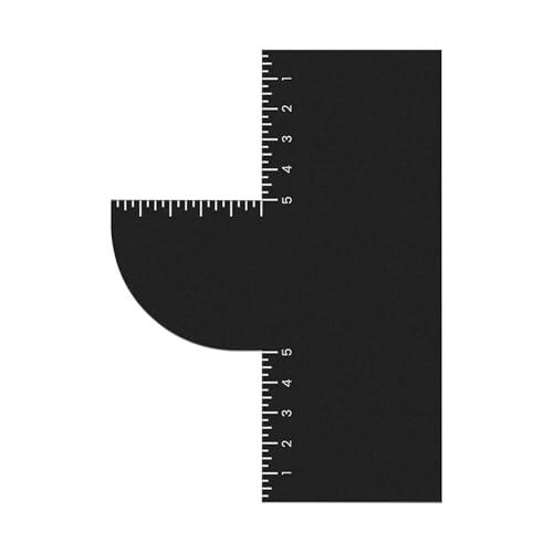 Hairline Styler - Herramienta Para Medir La Línea Del Cabello En Forma De T Con Clips De Borde Reutilizables, Tarjeta De Mejora De Peluquero | Guía De Cuidado De Barba, Plantilla De Corte De Precisión