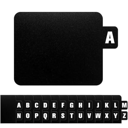 JCKD 26 pieza separadores para discos de vinilo, fichas de índice para CD ordenadas alfabéticamente de la A a la Z,organizador de DVD por letras,separadores para documentos, almacenamiento de álbumes