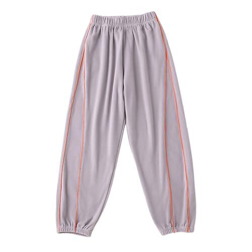Generisch 2026 - Pantalones de chándal térmicos para niña, con forro polar, para invierno, suaves, cómodos, para niños pequeños, niñas y niños, ropa gruesa y cómoda, Gris claro., 10-11 años