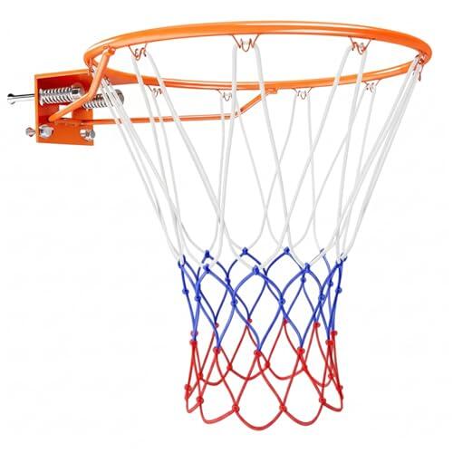 Aro de Baloncesto, aro de Baloncesto para Montaje en Pared, reemplazo de 18, de Montaje en Pared Resistente con absorción de Impactos de Doble Resorte, fácil instalación sin Taladro ni taladr