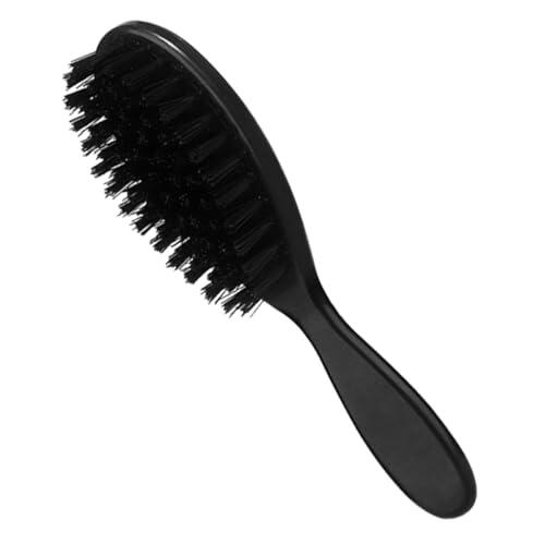 HOMOCONO Cepillo para Barba y Cabello Negro de Abs y Nylon Mango Cómodo para Peinado y Afeitado en Salón Profesional