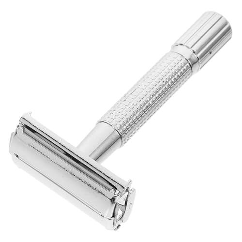 JOYOFREELY Maquinilla de Afeitar para Hombre de Acero Inoxidable Plata Diseño Sellado y Menos Irritación para Afeitado Facial Seguro y Cómodo