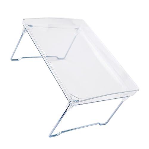 Uonlytech Estante de Almacenamiento Apilable para Cocina y Oficina, Organizador de Estantes Particiones, Material Plástico y Metálico, sin Olor