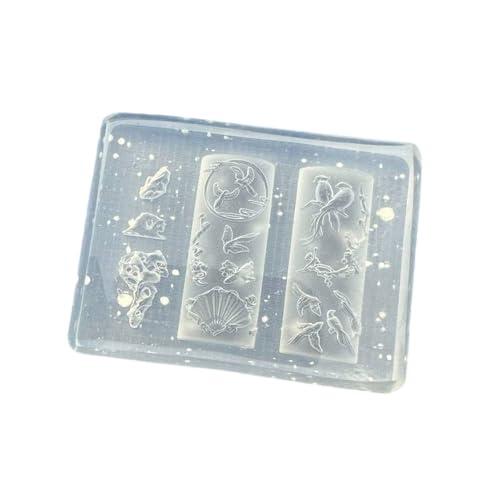 Molde de silicona para uñas, diseño tradicional chino en relieve, accesorios con diseño en relieve