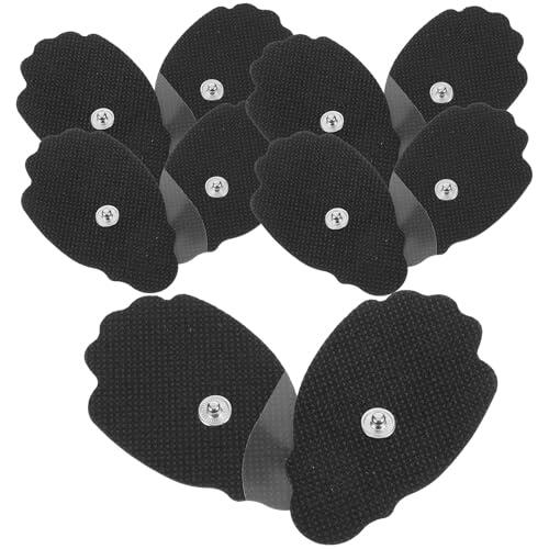 Cabilock 10 Almohadillas Autoadhesivas de Masaje Corporal Negro Hidrogel y Tela No Tejida, Flexibles y Convenientes para Terapia Muscular