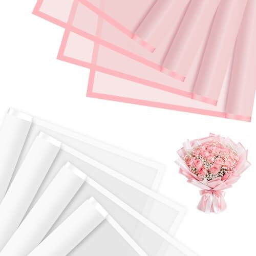 Eleva tus arreglos florales con el papel coreano blanco y rosa
