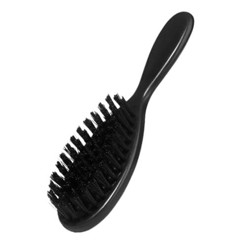SILENRADAWN Cepillo para Barba Vintage Ligero Cabezal de Aceite y Cerdas de Nailon para Cabello Fino y Limpieza de Cabello Desmenuzado Adecuado para Barbería y Cuidado del Cuello