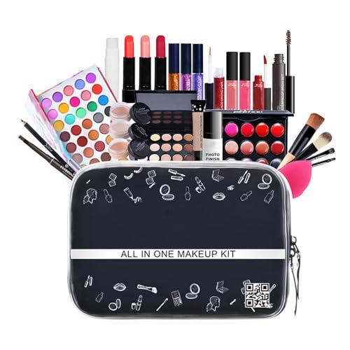 Juegos de maquillaje para mujeres, kit de maquillaje completo, Juegos de multiusos para mujer de 27 piezas, Kit de de viaje con de cosméticos para adolescentes, mujeres y niñas