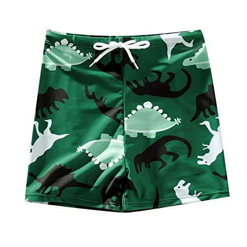 Bañador para niños de secado rápido con diseño de impresión, verde, 4 años