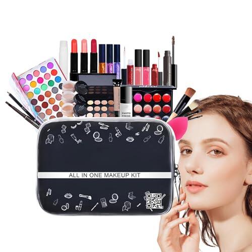 Kit de maquillaje para mujer Kit completo, kit de maquillaje profesional | de de viaje de 27 piezas, de de viaje con de cosméticos para adolescentes, mujeres, niñas y prof