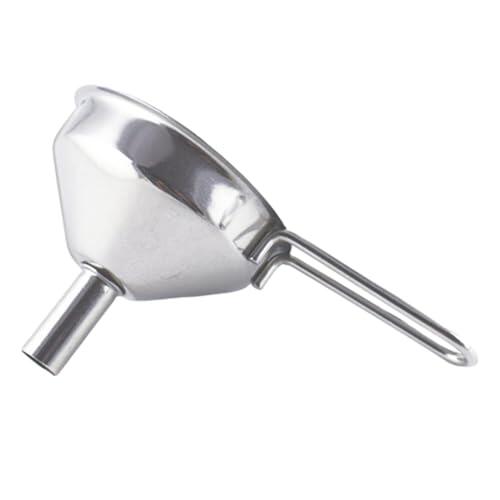Mini embudo de acero inoxidable – Juego de embudo de acero inoxidable de 3,94 pulgadas | Embudo de cocina de acero inoxidable – Embudo líquido duradero para rellenar botellas, cocinar, hornear