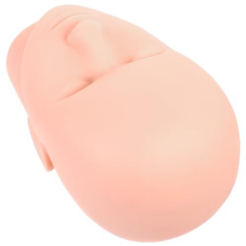 VILLCASE Cabeza de Maniquí de PVC para Práctica de Extensiones de Pestañas Reutilizable y Fácil de Limpiar Adecuado para Principiantes en de Belleza