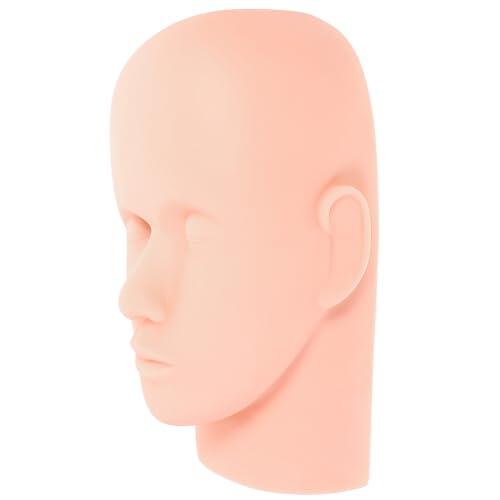 ibasenice Cabeza de Maniquí en Pvc Reutilizable para Práctica de Extensiones de Pestañas para Principiantes en de Belleza y Uso Individual