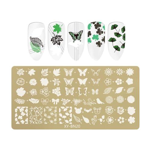 LXJLXD Placa rectangular de acero inoxidable para estampado de uñas, accesorios de manicura para aplicaciones de salón de belleza