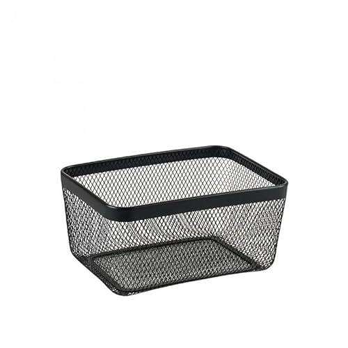 CONFORTIME Cesto Metálico Multiusos Mate – 30,5 x 23 x 15 cm – Organizador de Metal para Cocina, Baño u Hogar – Diseño Moderno, Resistente y Funcional