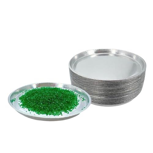 NONDK Bandejas de Aluminio para Muestras de Analizador de Humedad (Paquete de 50), Bandejas Redondas de Laboratorio de 90 Mm, Platos de Pesaje Desechables, Bandeja de Aluminio.