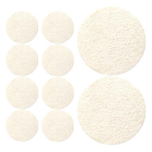 Veemoon 10 Esponjas Vegetales de Lufa Natural para Exfoliación Facial y Corporal, Depurador de Piel Portátil para Limpieza Profunda y Eliminación de Aceite, Adecuado para Piel Sensible