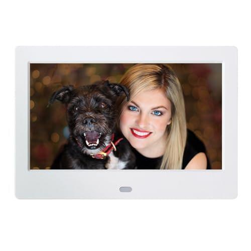 NONDK de Fotos Digital HD de 7 Pulgadas 800x480 LED Álbum de Fotos Electrónico Inteligente de Fotos LCD con Control Remoto-Enchufe Europeo B