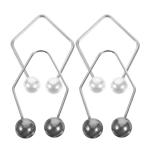 Gatuida Entrenador de Hoyuelos para Mujer y Dispositivo Tonificador Facial, 2 Pares (Plata y Negro), Moldeador Compacto para Fortalecer Músculos Faciales y Mejorar Aspecto de Mejillas en