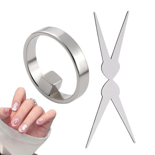 Nail Magnet Tool, Double Headed Manicure, 5 Inches Portable Magnet Stick with Easy Grip, Metal Nail Tool with Lightweight Design, Salon Apartment Dorm Accessory Creative Nails Art Function