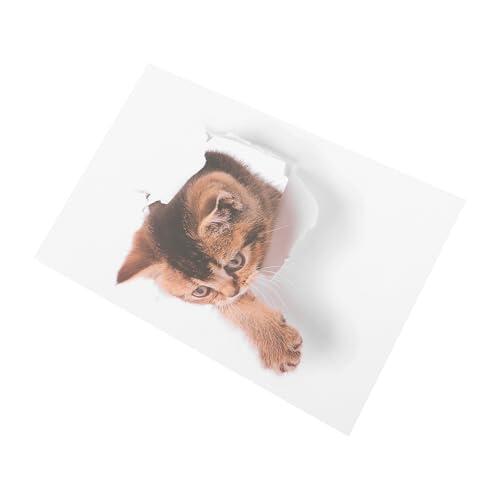 PRETYZOOM Pegatinas de Pared de Animales en 3d para Baño, Adhesivas Residuo, Diseño de Gato Adorable en Pvc para Decoración de Habitación o Estudio
