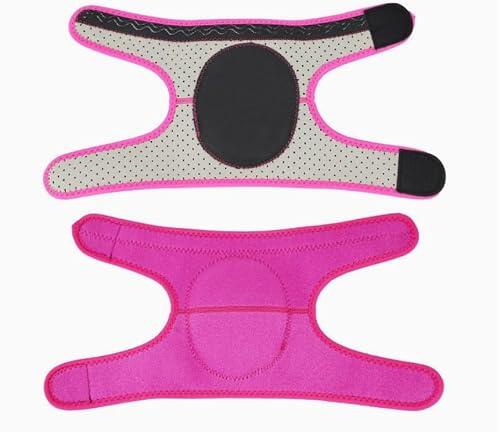 Rodilleras para mujer, 1 par, color rojo rosa, transpirable, antideslizante, con doble correa, rodilleras para mujer, para limpieza del hogar, trabajo, fregar suelos, deportes, buen procesamiento