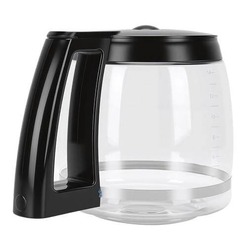 Aumotop Jarra de café de Repuesto, Olla Vidrio Borosilicato, Boquilla a Prueba Goteo Fácil Limpiar para Cocina Oficina (#2)
