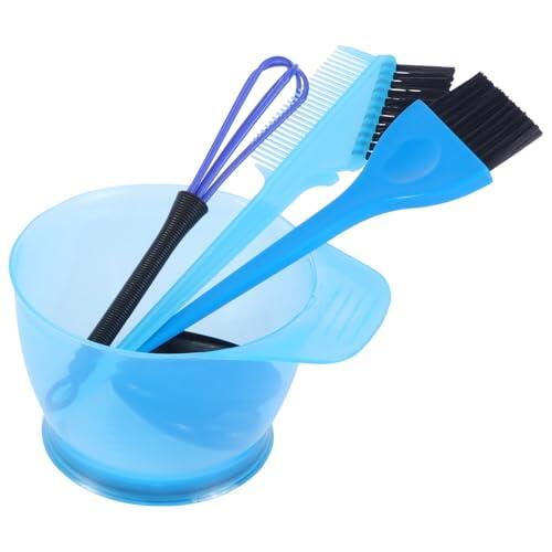 BUTIFULSIC Kit de Tinte Cabello Azul Portátil de 5 Piezas Herramientas Reutilizables de Plástico para Uso o Salón Profesional