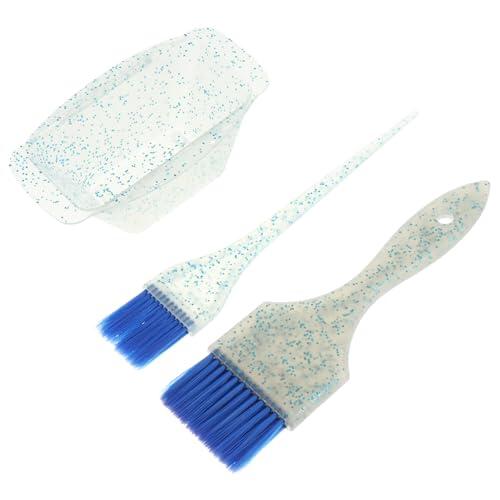 PHENOFICE Kit para Tinte de Cabello Cuenco Azul y Cepillo de Plástico para Teñir Precisión en Uso Personal DIY o Salón Profesional