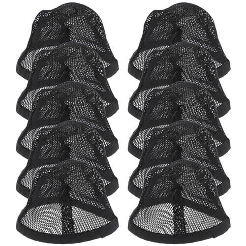 PAMINGONO 10 Piezas de Malla Negra para Peluca, Elástica y Cómoda, Hecha de Tejido Transpirable, Adecuado para Actuaciones en Escenario y Fiestas