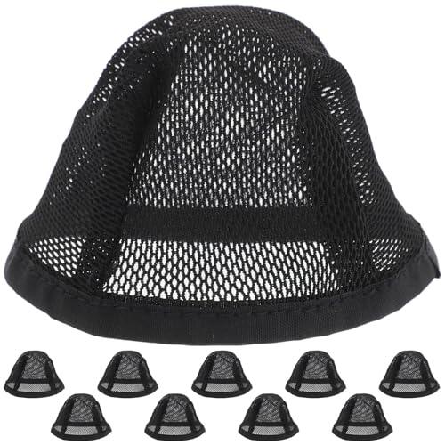 CHILDWEET 10 Piezas de Redecilla Negra para Peluca de Tejido Grueso y Uso Versátil, Gorro de Malla Pelo Diseño Moderno para Bodas y Actuaciones