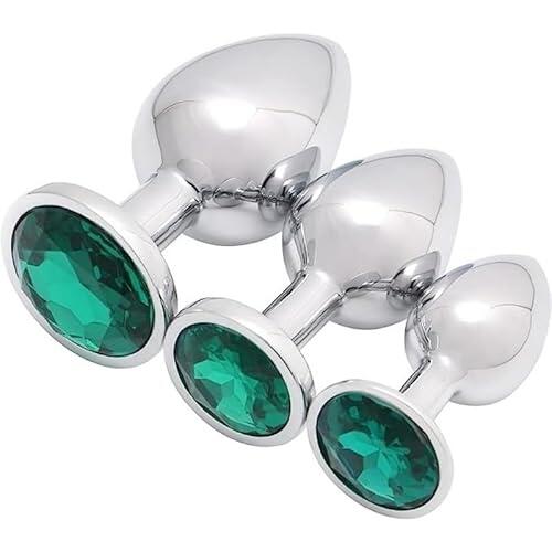 ZeeKoug Gimnasio Interior, Regalo de Pareja, Material de Plata, Verde una Pieza Tres Conjuntos de Herramientas de Entrenamiento y Masaje, Base Circular