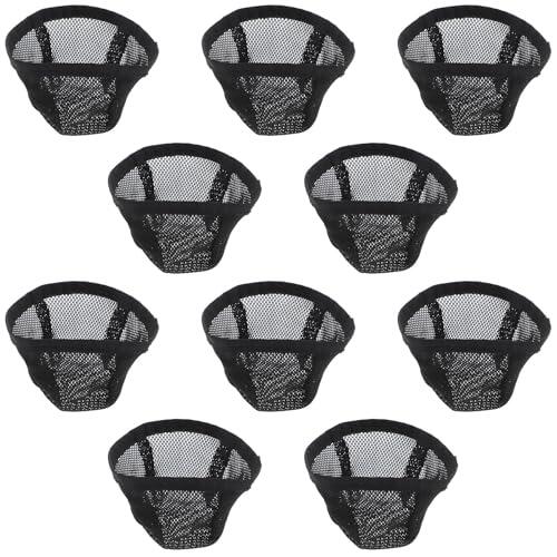 ROMISBABA 10 Piezas de Redecillas para Pelucas Negras de Tejido Cómodo y Transpirable, Gorros para Dormir en Fiestas y Actuaciones en Escenario para Hombres y Mujeres