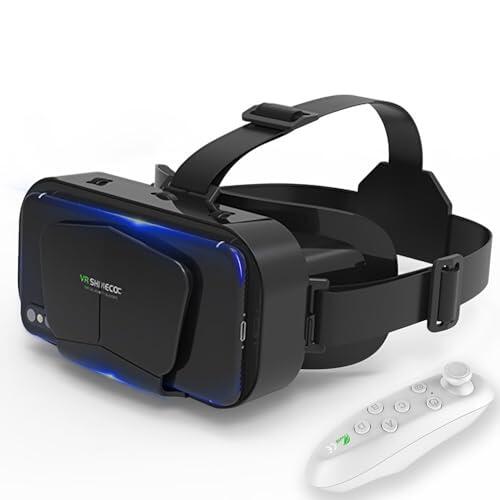 Gafas de realidad virtual 3D de realidad virtual para películas y juegos en 3D, para smartphones de 4,7 a 7 pulgadas [con controlador] 01