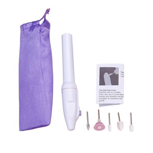 BUTIFULSIC Pulidora de Uñas Eléctrica Portátil Batería Aa, Máquina de Manicura Compacta de Abs para Eliminar Piel Muerta y Pulir Uñas en Casa